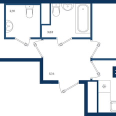 Квартира 47,7 м², 2-комнатная - изображение 3