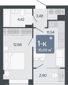 Квартира 35,1 м², 1-комнатная - изображение 1