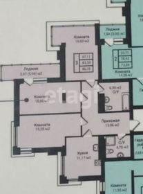 Квартира 87,1 м², 3-комнатная - изображение 1