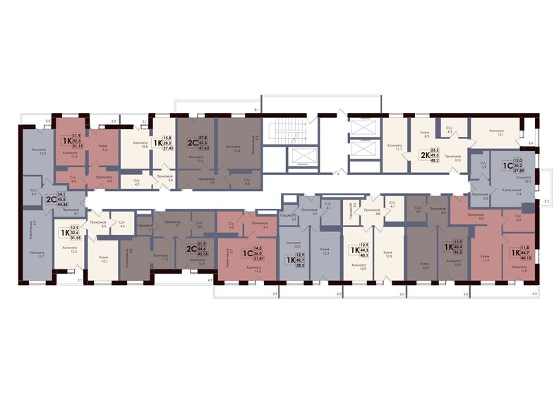 40,2 м², 1-комнатная квартира 7 608 425 ₽ - изображение 21