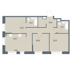 Квартира 76,7 м², 4-комнатная - изображение 4