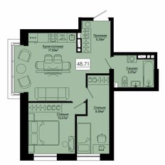 Квартира 48,7 м², 3-комнатная - изображение 2