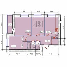 Квартира 75,5 м², 3-комнатная - изображение 2