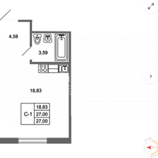 Квартира 27 м², студия - изображение 5