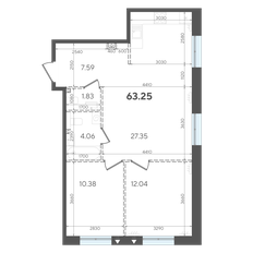 Квартира 63,3 м², 2-комнатная - изображение 4
