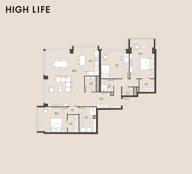 505 м², 5-комнатная квартира 293 900 000 ₽ - изображение 130
