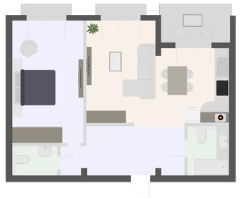 Квартира 59,5 м², 2-комнатная - изображение 1