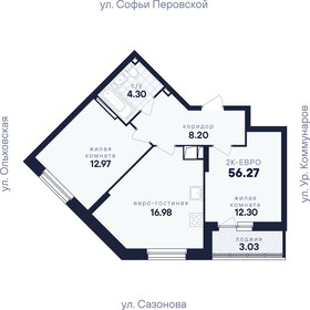 Квартира 56,3 м², 2-комнатная - изображение 3
