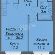 Квартира 36,2 м², 1-комнатная - изображение 1