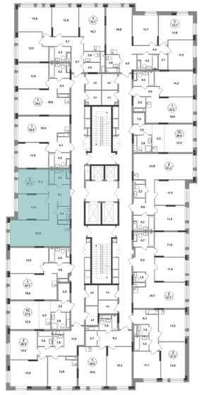 61 м², 2-комнатная квартира 18 000 000 ₽ - изображение 69