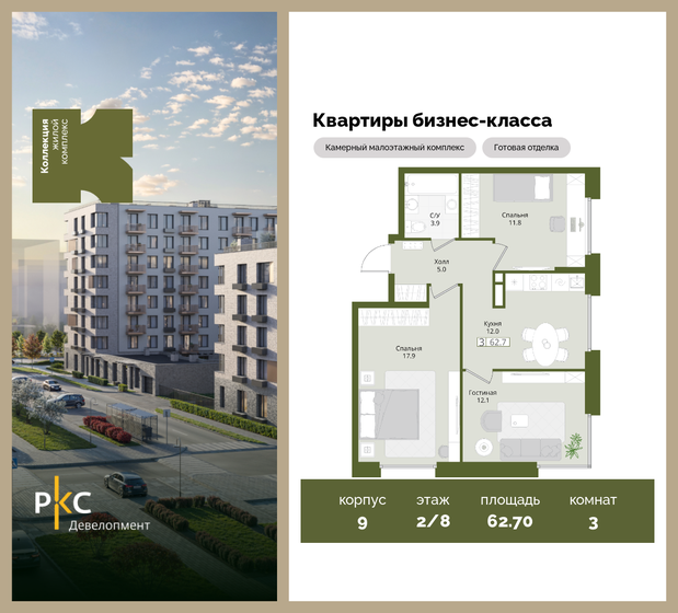 80 м², 2-комнатная квартира 12 900 000 ₽ - изображение 99