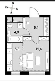 Квартира 29,8 м², студия - изображение 1