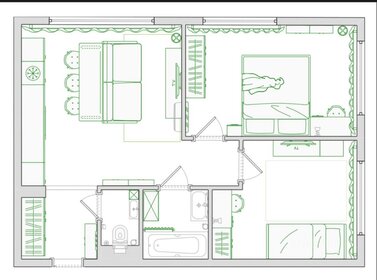 Квартира 50,6 м², 2-комнатная - изображение 1