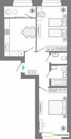 Квартира 58,5 м², 2-комнатная - изображение 1