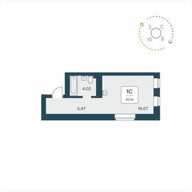 Квартира 25,6 м², студия - изображение 1