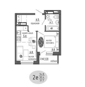 Квартира 31 м², 1-комнатная - изображение 1