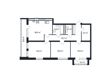 Квартира 89 м², 3-комнатная - изображение 1