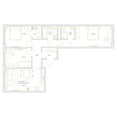 Квартира 82,4 м², 3-комнатная - изображение 2