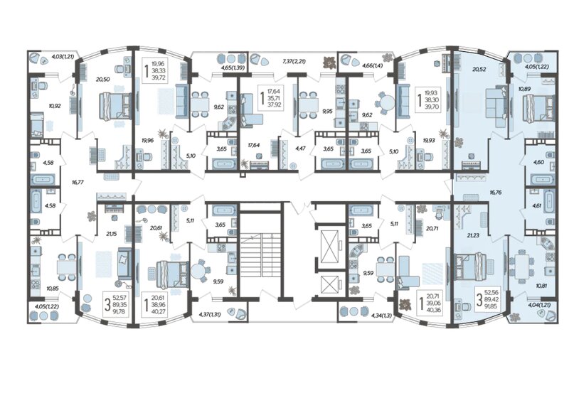 88,1 м², 3-комнатная квартира 11 500 000 ₽ - изображение 111