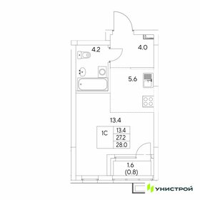 Квартира 28 м², 1-комнатная - изображение 1