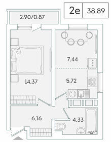 Квартира 38,2 м², 1-комнатная - изображение 1