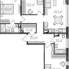 Квартира 90,2 м², 3-комнатная - изображение 2