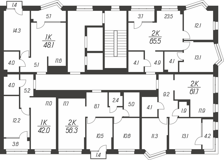 61,8 м², 2-комнатная квартира 10 506 000 ₽ - изображение 45