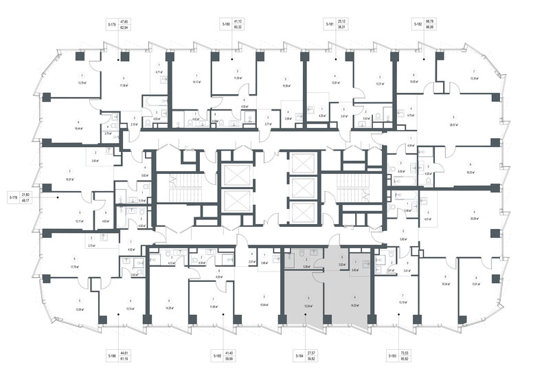 41,4 м², 1-комнатная квартира 23 980 528 ₽ - изображение 29