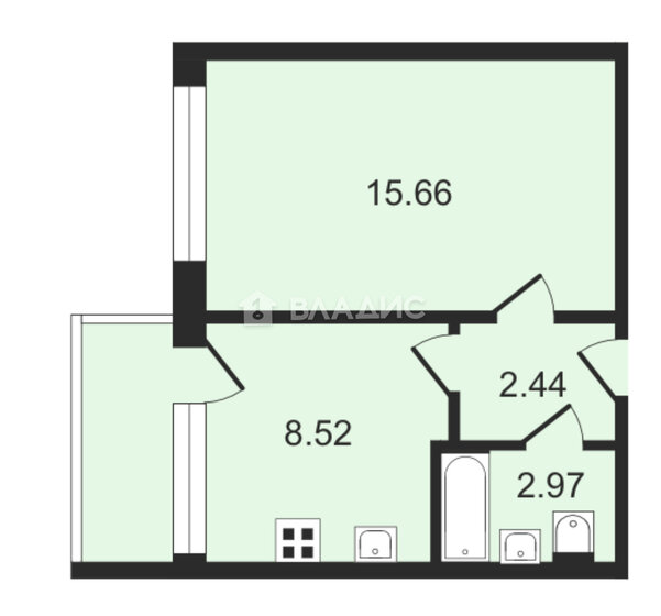 34,9 м², 1-комнатная квартира 5 200 000 ₽ - изображение 78