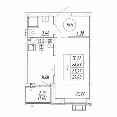 Квартира 28 м², 1-комнатная - изображение 3