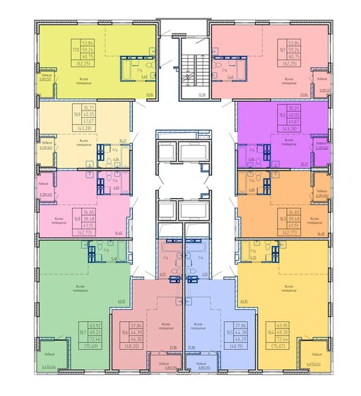 41,7 м², 1-комнатная квартира 9 667 440 ₽ - изображение 23