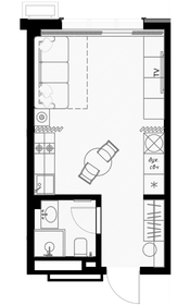 Квартира 25,6 м², 1-комнатная - изображение 1