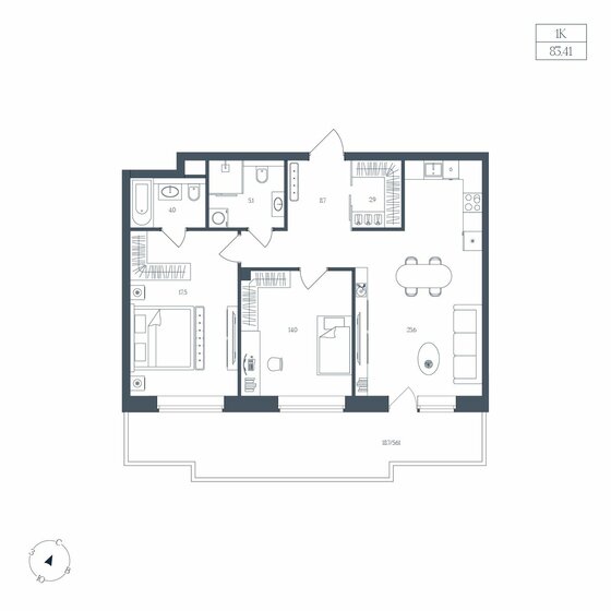 82,6 м², 1-комнатная квартира 22 890 824 ₽ - изображение 17