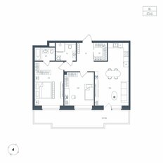 Квартира 83,4 м², 1-комнатная - изображение 4