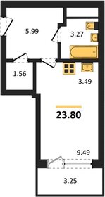 Квартира 24 м², студия - изображение 1