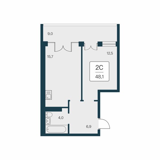 48 м², 2-комнатная квартира 16 800 000 ₽ - изображение 36