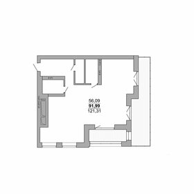 Квартира 121,3 м², 2-комнатная - изображение 1