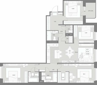 Квартира 128,9 м², 4-комнатная - изображение 1