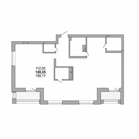 Квартира 159,2 м², 3-комнатная - изображение 1