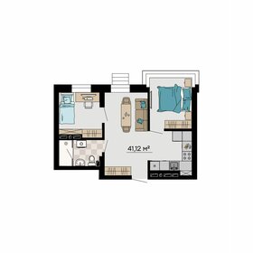 Квартира 41,1 м², 3-комнатная - изображение 1