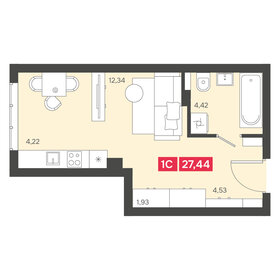 Квартира 27,4 м², 1-комнатная - изображение 1