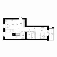 Квартира 60,2 м², 2-комнатная - изображение 3