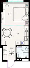 Квартира 29,6 м², 1-комнатная - изображение 1