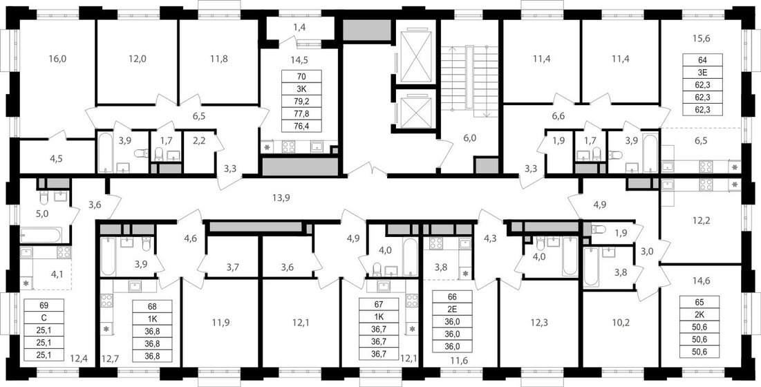 52,1 м², 2-комнатная квартира 21 579 820 ₽ - изображение 49