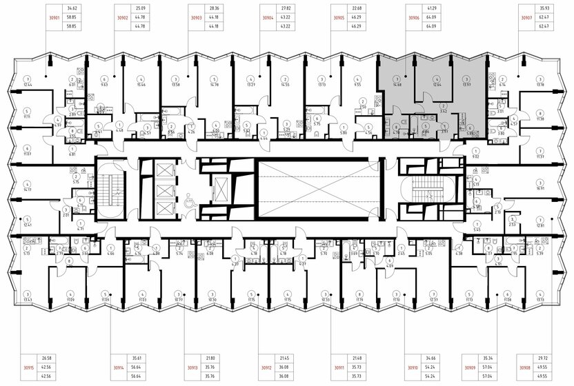 54,2 м², 2-комнатная квартира 36 416 736 ₽ - изображение 35