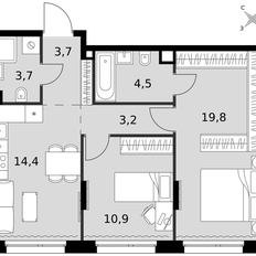 Квартира 60 м², 2-комнатная - изображение 3