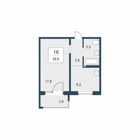 Квартира 38,6 м², 1-комнатная - изображение 1