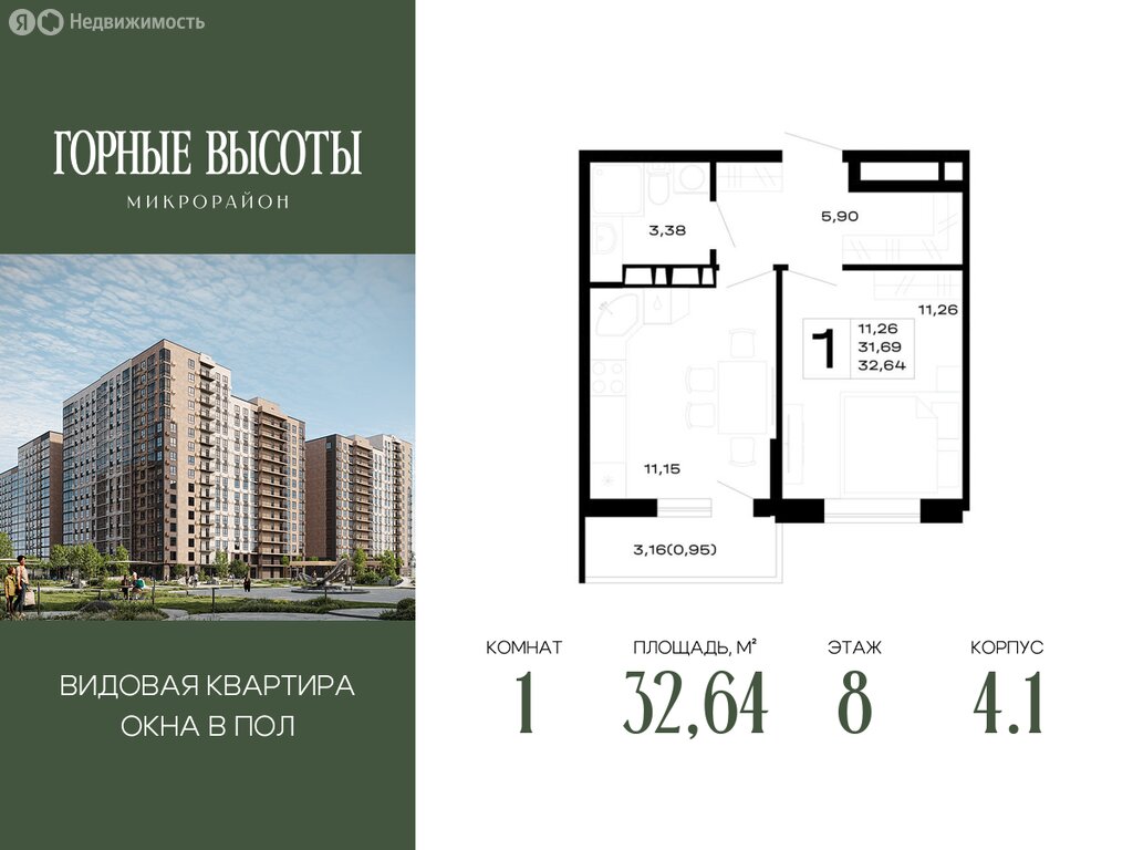 Варианты планировок микрорайон «Горные Высоты» - планировка 8