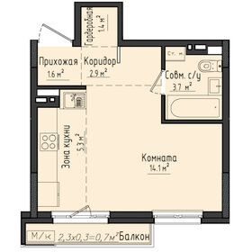 Квартира 29,7 м², студия - изображение 1