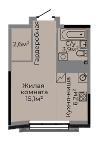 Квартира 27,8 м², студия - изображение 1